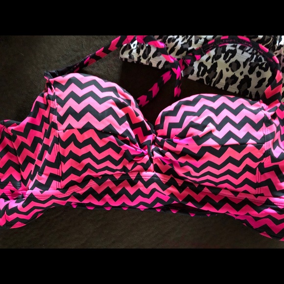 Two Torrid Size 18 Bathing Suit Quarter Length Top - Picture 2 of 4